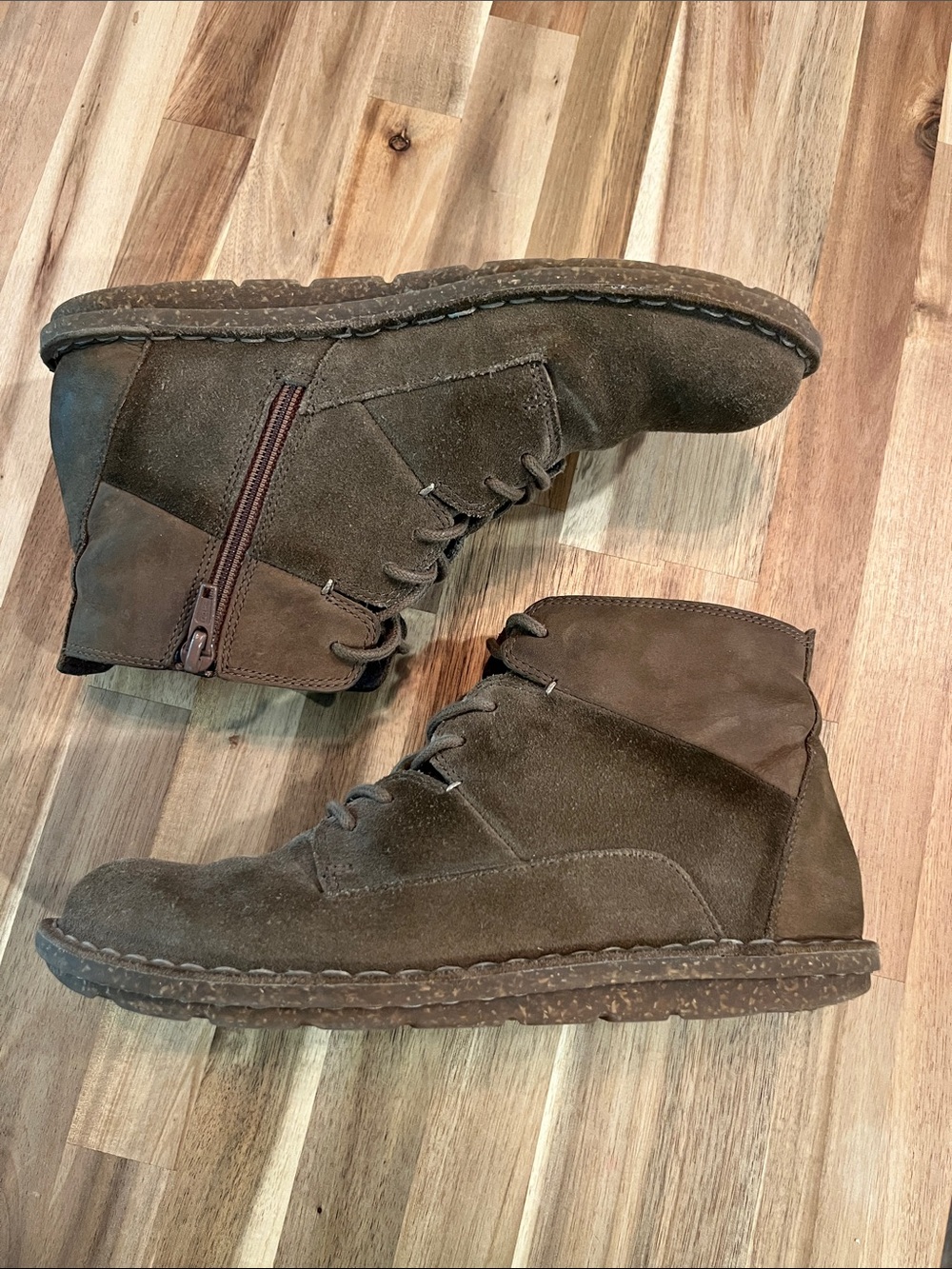 Clark’s Suede Lace-Up Ankle Boots